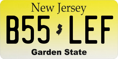 NJ license plate B55LEF