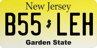 NJ license plate B55LEH