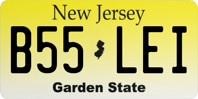 NJ license plate B55LEI