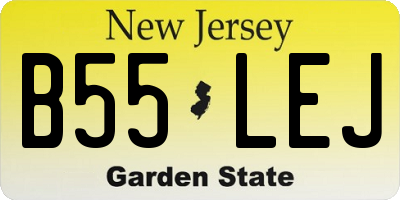 NJ license plate B55LEJ