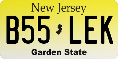 NJ license plate B55LEK