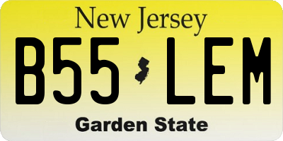 NJ license plate B55LEM