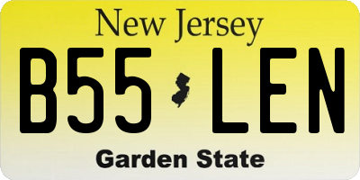 NJ license plate B55LEN