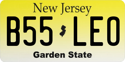 NJ license plate B55LEO