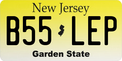 NJ license plate B55LEP