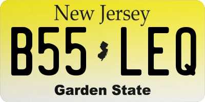 NJ license plate B55LEQ