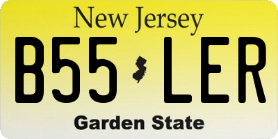 NJ license plate B55LER