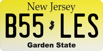 NJ license plate B55LES