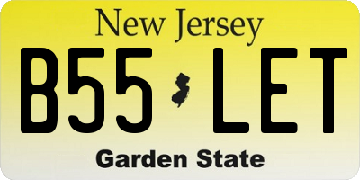 NJ license plate B55LET