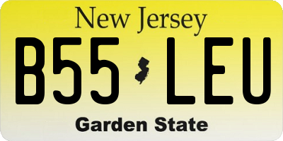 NJ license plate B55LEU
