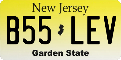 NJ license plate B55LEV