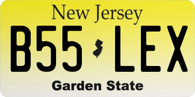 NJ license plate B55LEX