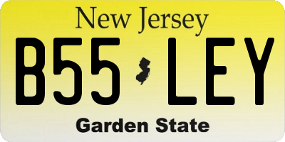 NJ license plate B55LEY