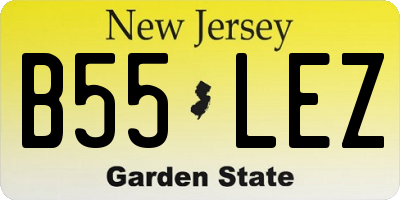 NJ license plate B55LEZ