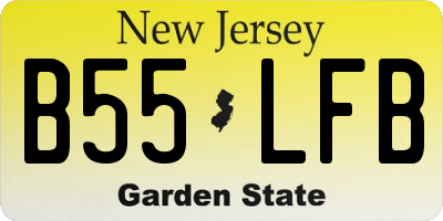 NJ license plate B55LFB
