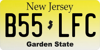 NJ license plate B55LFC