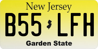 NJ license plate B55LFH