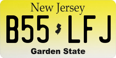 NJ license plate B55LFJ