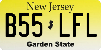 NJ license plate B55LFL