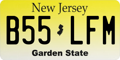 NJ license plate B55LFM