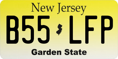 NJ license plate B55LFP