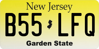 NJ license plate B55LFQ