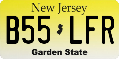 NJ license plate B55LFR