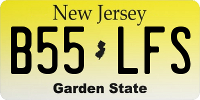 NJ license plate B55LFS