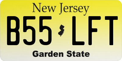 NJ license plate B55LFT