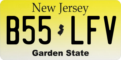 NJ license plate B55LFV