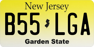 NJ license plate B55LGA