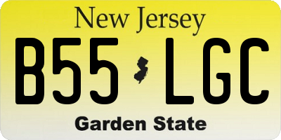 NJ license plate B55LGC