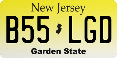 NJ license plate B55LGD
