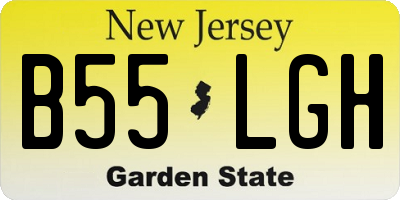 NJ license plate B55LGH