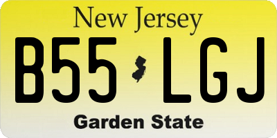 NJ license plate B55LGJ