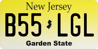 NJ license plate B55LGL