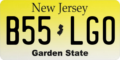 NJ license plate B55LGO