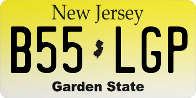 NJ license plate B55LGP
