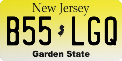 NJ license plate B55LGQ