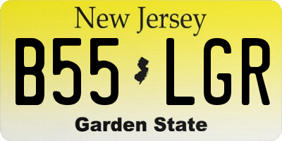 NJ license plate B55LGR