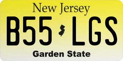 NJ license plate B55LGS