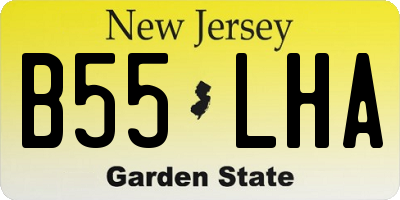 NJ license plate B55LHA