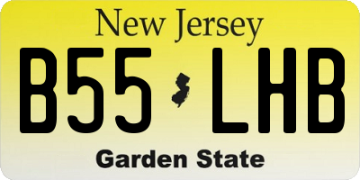 NJ license plate B55LHB