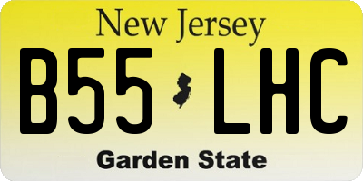 NJ license plate B55LHC