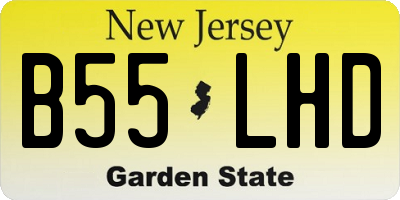 NJ license plate B55LHD