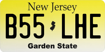 NJ license plate B55LHE