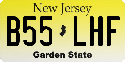 NJ license plate B55LHF