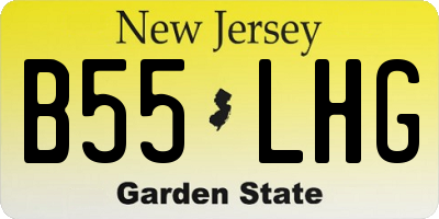 NJ license plate B55LHG