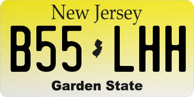 NJ license plate B55LHH