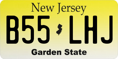 NJ license plate B55LHJ